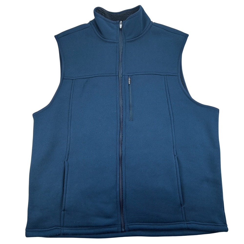 George Full Zip Vest Mens XL Blue Cove Sherpa Lined Super Soft Gorpcore Outdoor